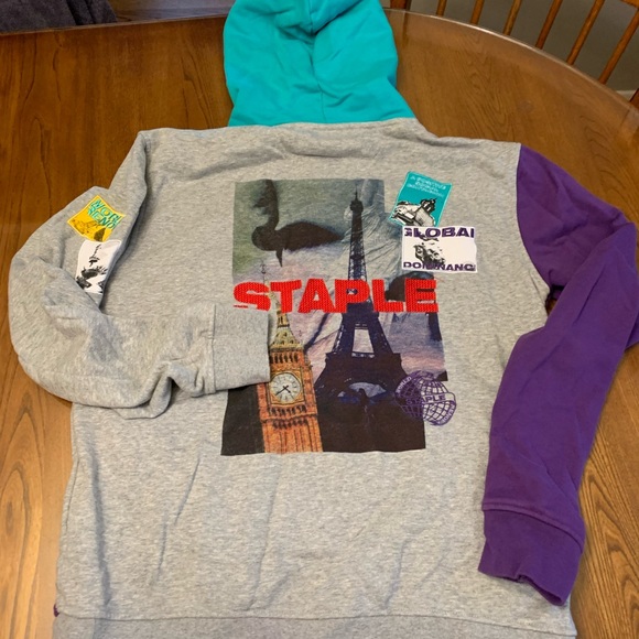 MENS STAPLE RENOWN NWT SWEATSHIRT PLUS STAPLE USED HOODIE SIZE LARGE - Picture 8 of 16